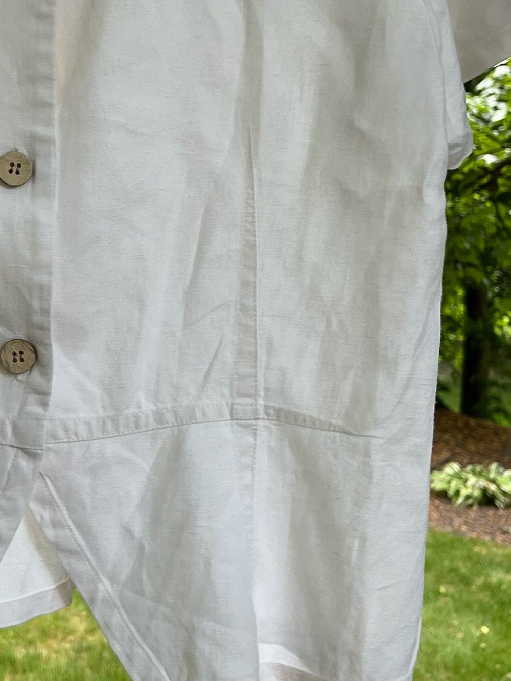 Vintage Valerie Stevens Sz 8 off-white linen top - Picture 6 of 10